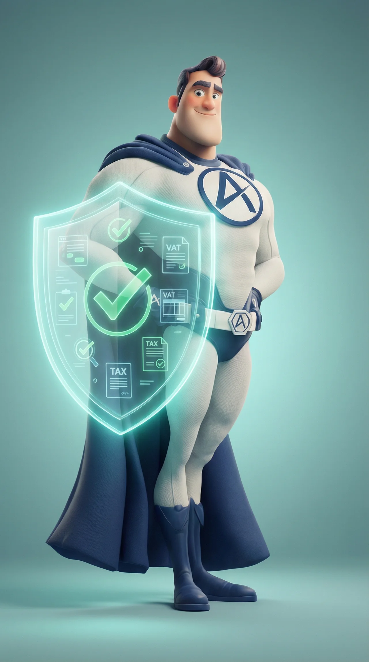 Alya Auditors mascot holding a compliance shield