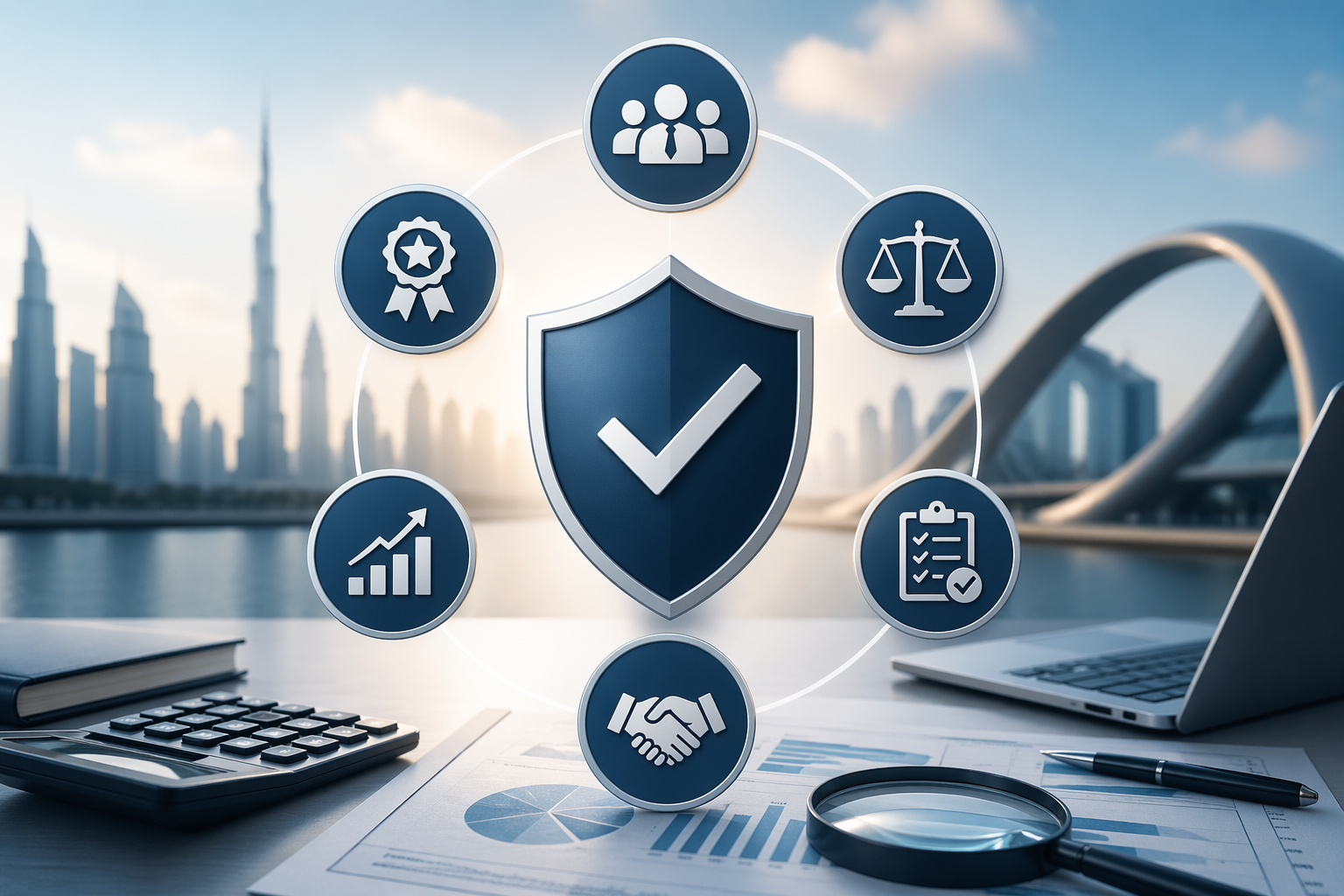 Professional audit team concept representing trusted Meydan Free Zone approved auditors in Dubai ensuring financial compliance and accuracy